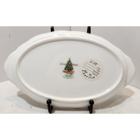 Royal Albert Old Country Roses Christmas Magic Oval Regal Platter 10 x 5.75 in. - Picture 2 of 9